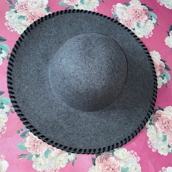wool floppy hat phase 3 adjustable like new gray black detail - Picture 2 of 7